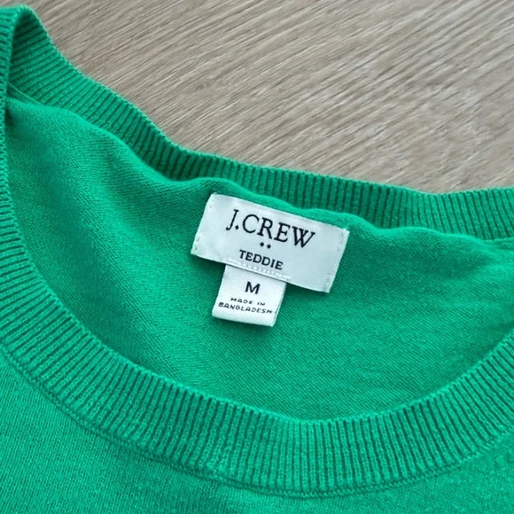J. Crew Vibrant Green Teddie Sweater - M - Picture 2 of 6